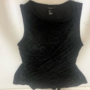 Forever 21 Black Textured Mini Dress